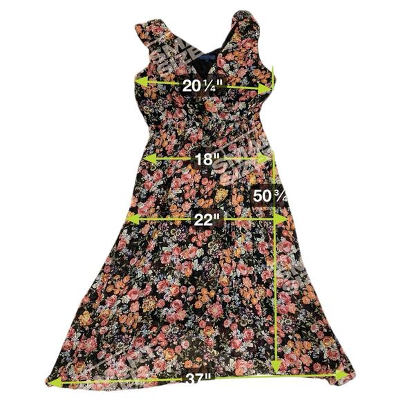 Rachel Rachel Roy Floral Wrap Midi Dress Size 16W Ruffle Boho Wedding Guest - Picture 11 of 11